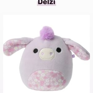 Squishmallows New Delzi The Donkey Easter Lilac Plush Stuffed Animal With Tags